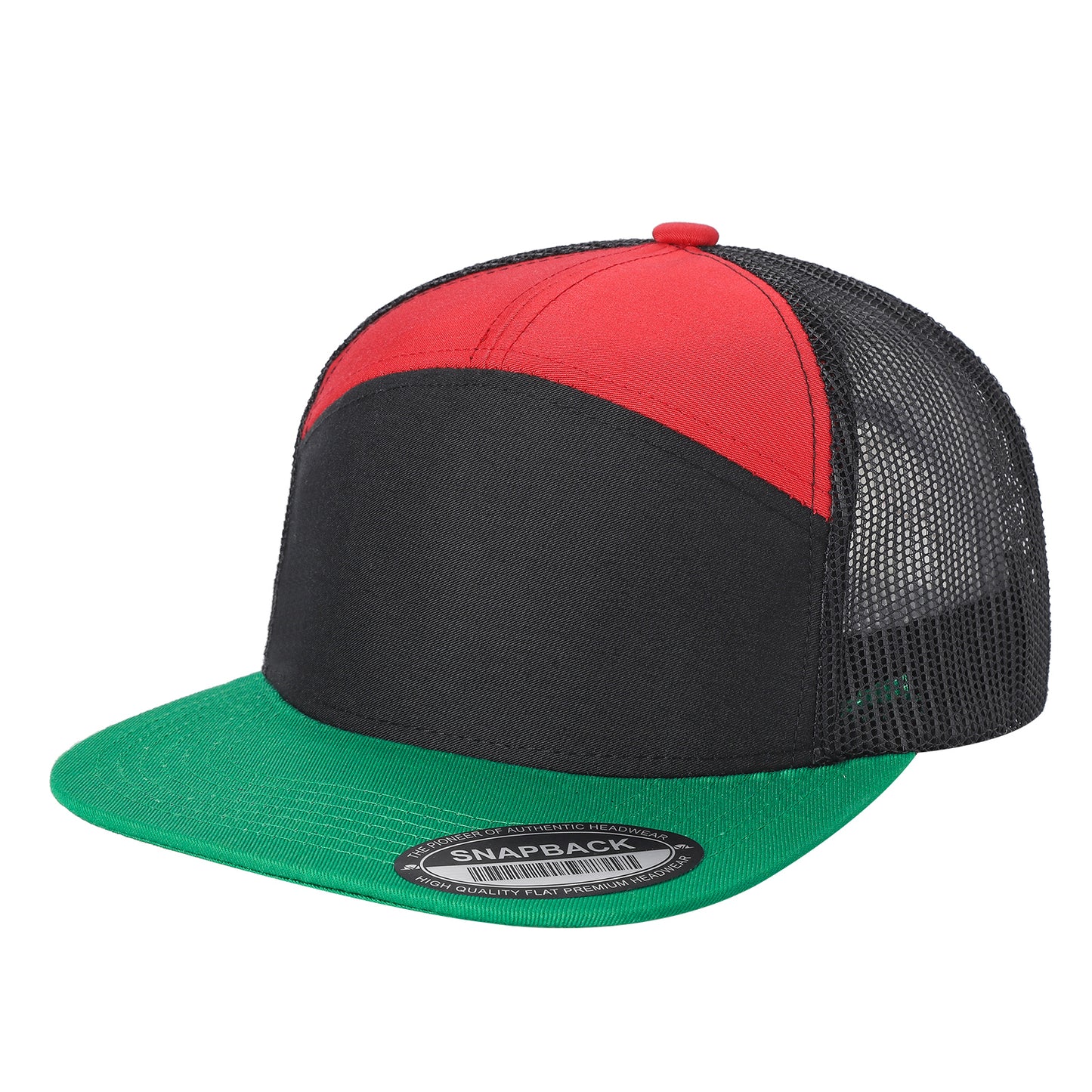 7FTM - 7 Panel Flat Bill Trucker Cap