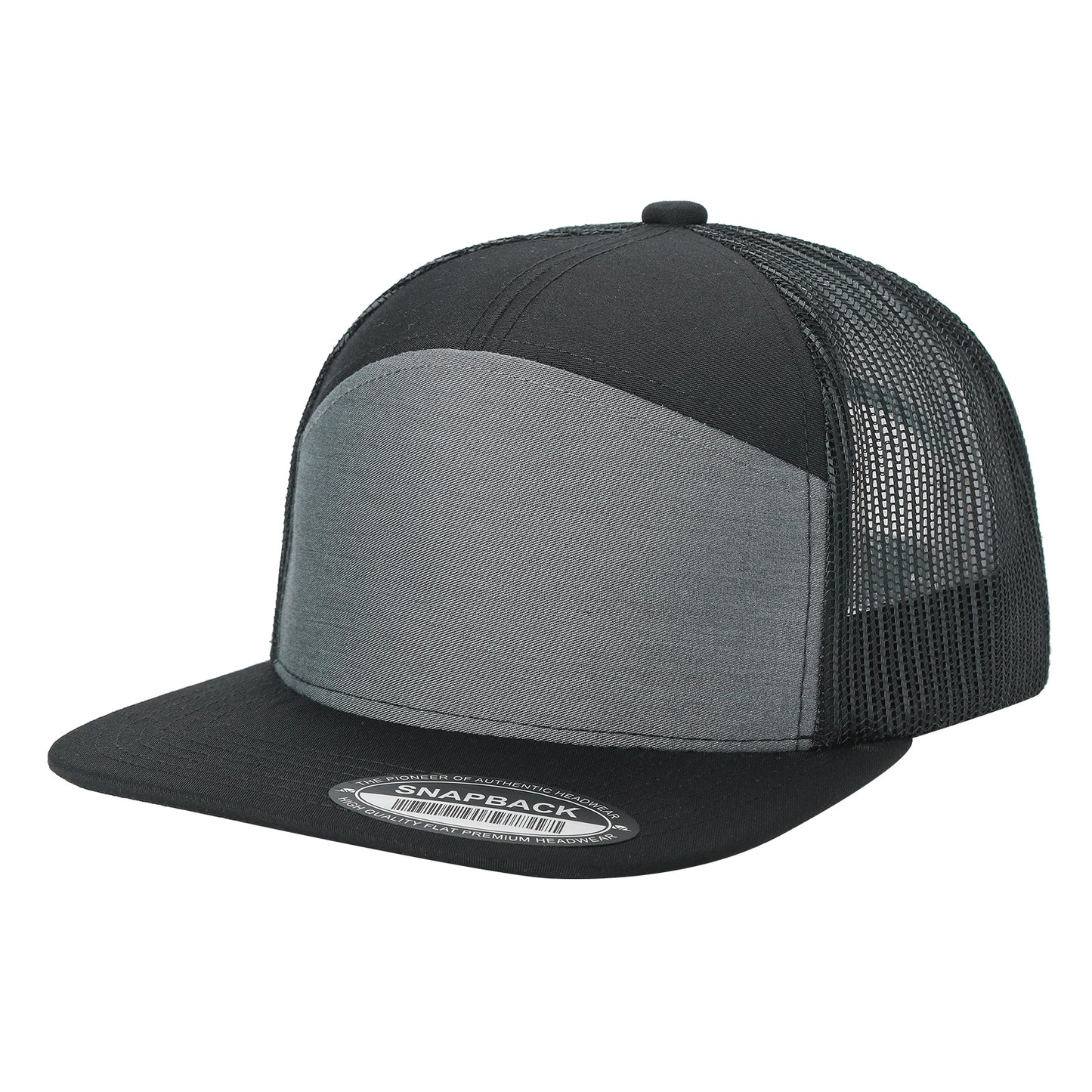 7FTM - 7 Panel Flat Bill Trucker Cap
