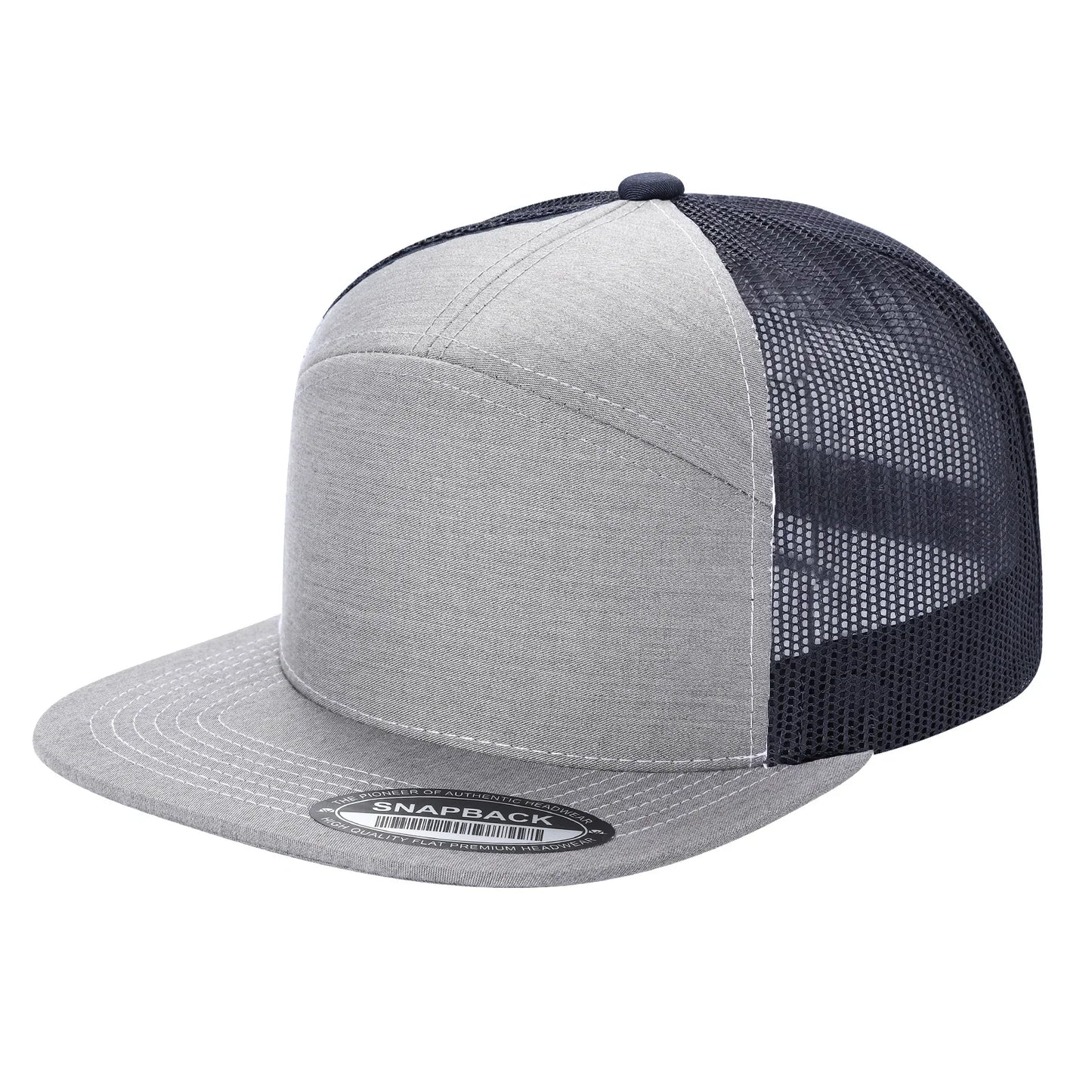 7FTM - 7 Panel Flat Bill Trucker Cap