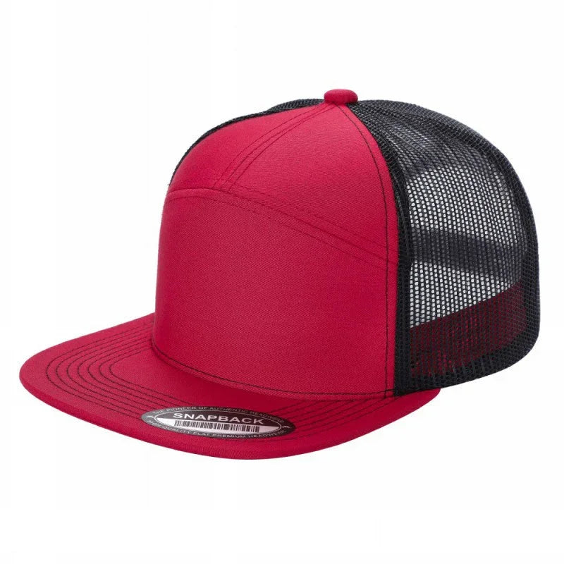 7FTM - 7 Panel Flat Bill Trucker Cap