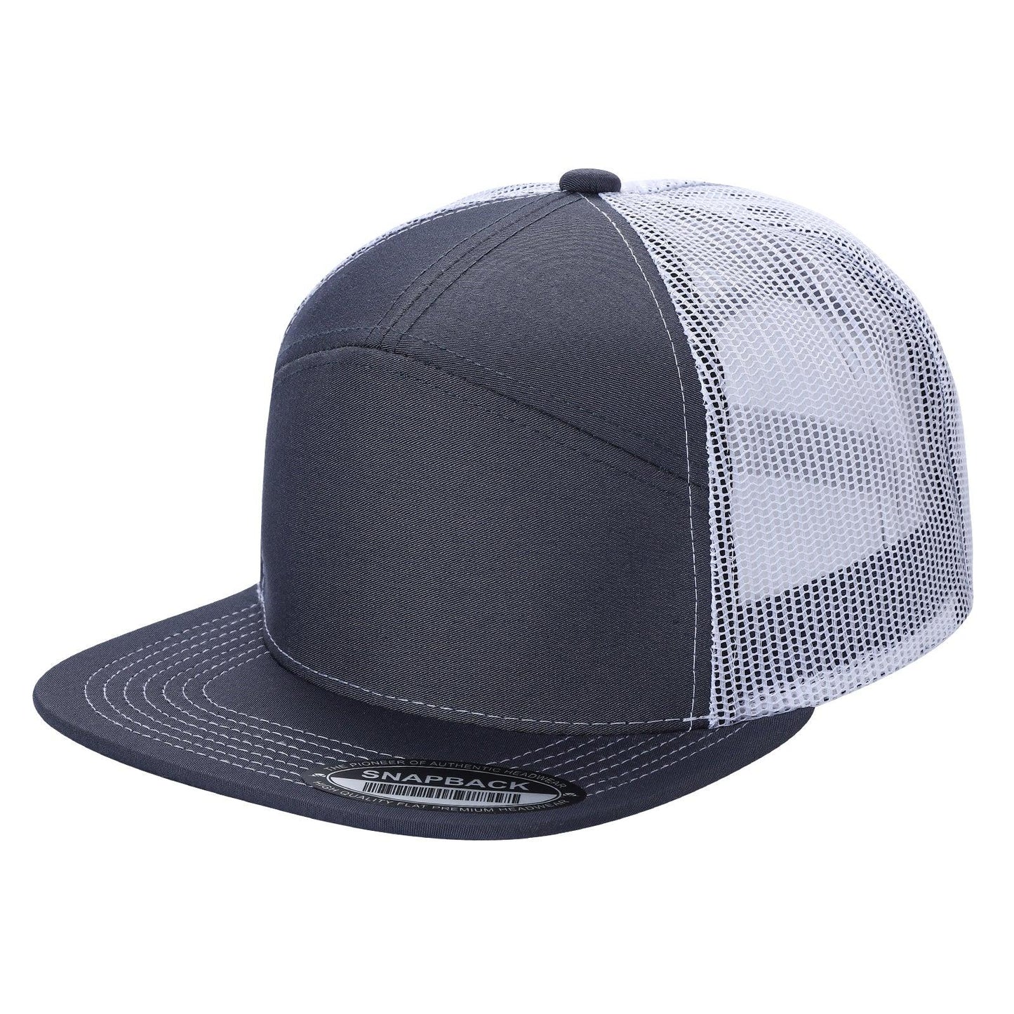 7FTM - 7 Panel Flat Bill Trucker Cap