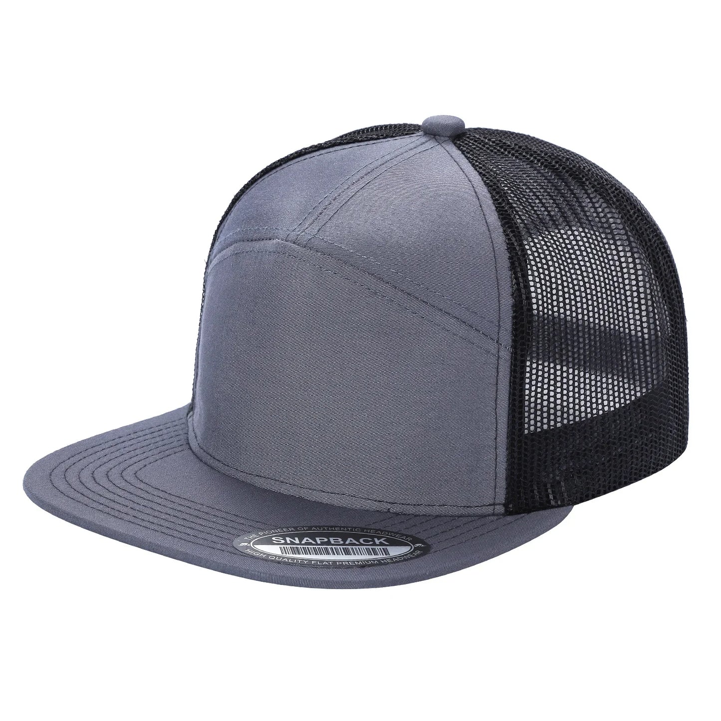 7FTM - 7 Panel Flat Bill Trucker Cap