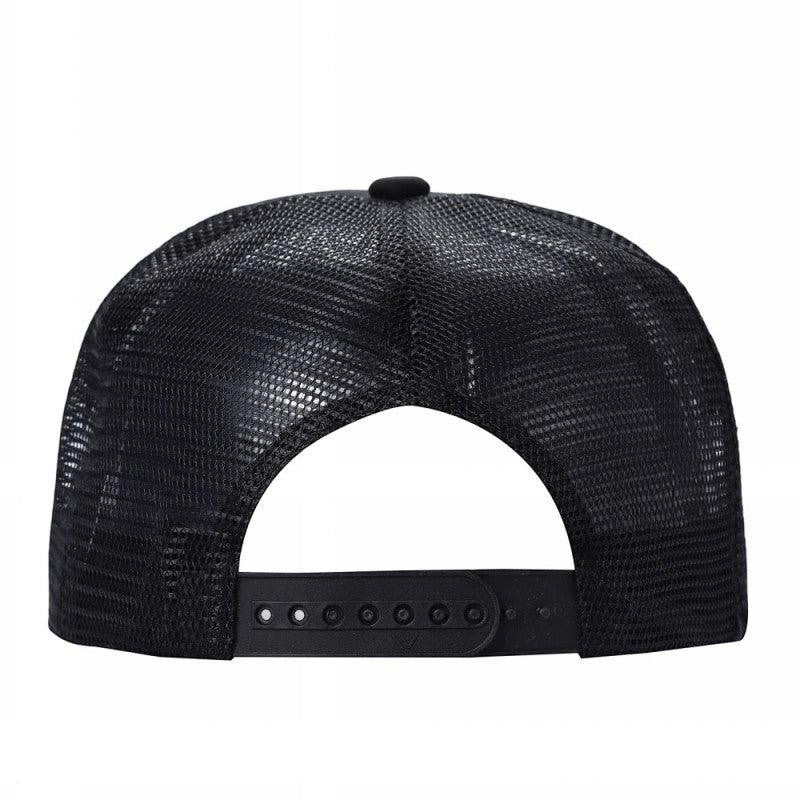 Waycap Sponge trucker hat with black mesh back and adjustable snapback closure.