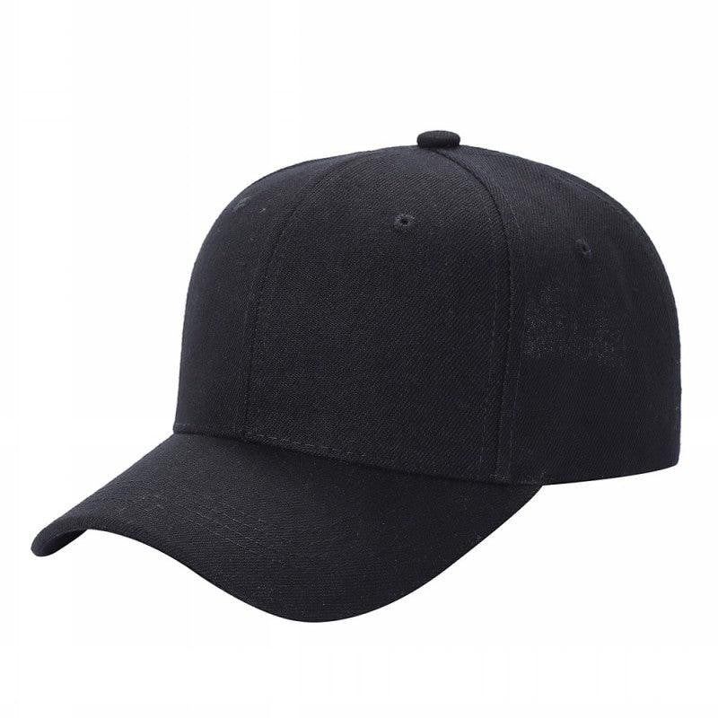 Waycap V1 black polyester baseball cap with adjustable Velcro closure and curved brim.