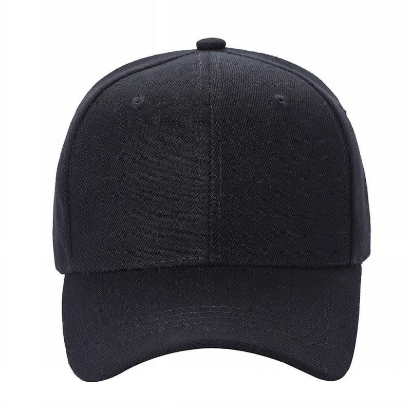 Waycap V1 black polyester baseball cap with adjustable velcro closure and curved brim.