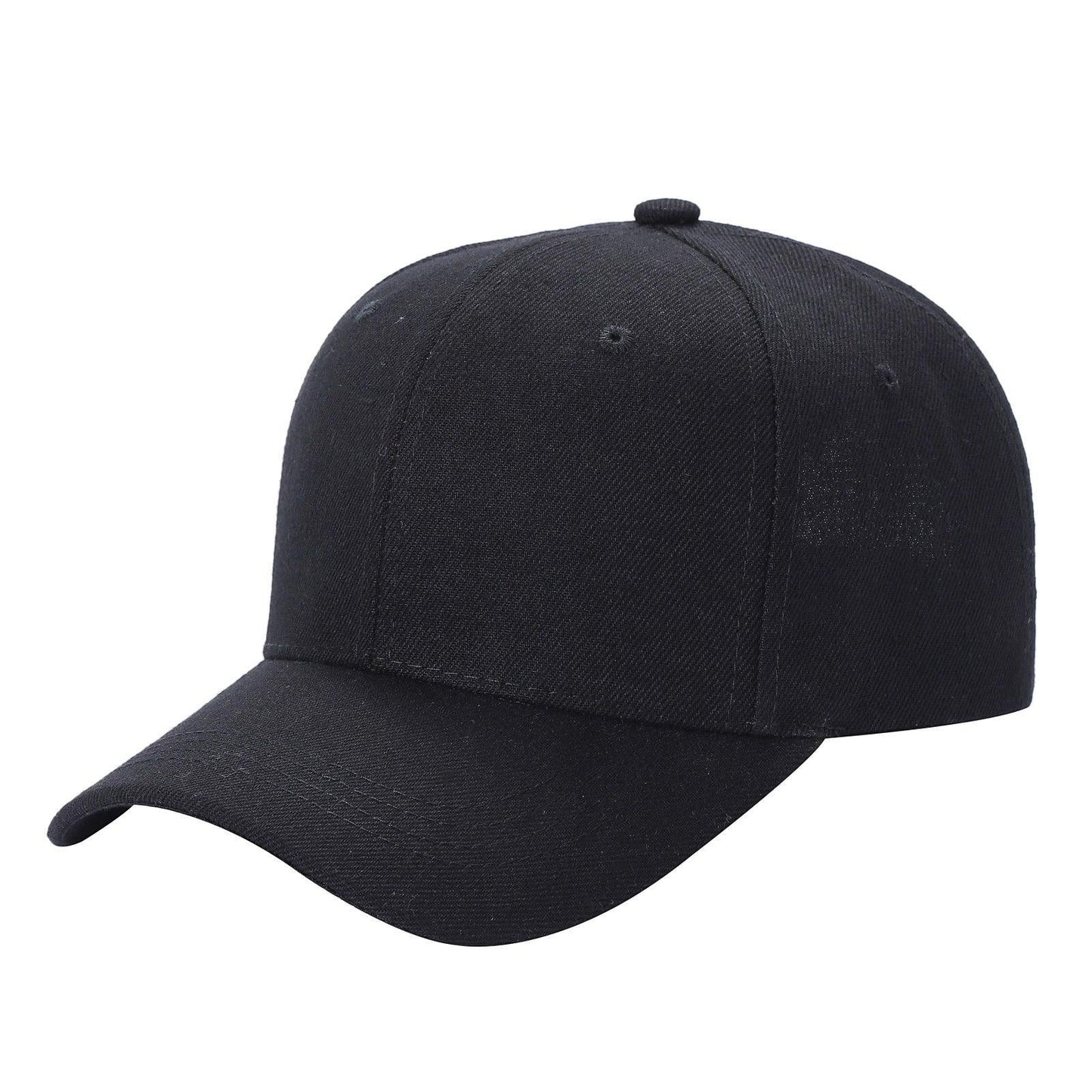 Waycap V1 black polyester baseball cap with adjustable Velcro closure and curved brim.