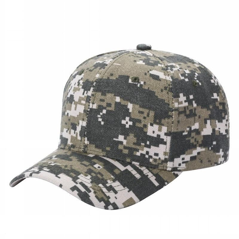Waycap 100% polyester digital camouflage baseball cap with adjustable Velcro closure.