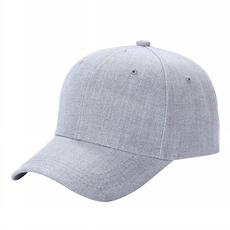Waycap V1 grey polyester baseball cap with adjustable velcro closure and curved brim.