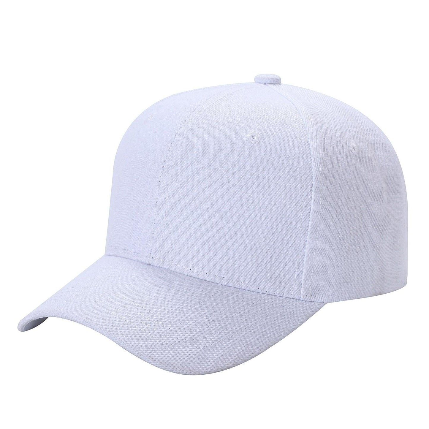 Waycap INC white polyester baseball cap with adjustable Velcro closure and curved brim.