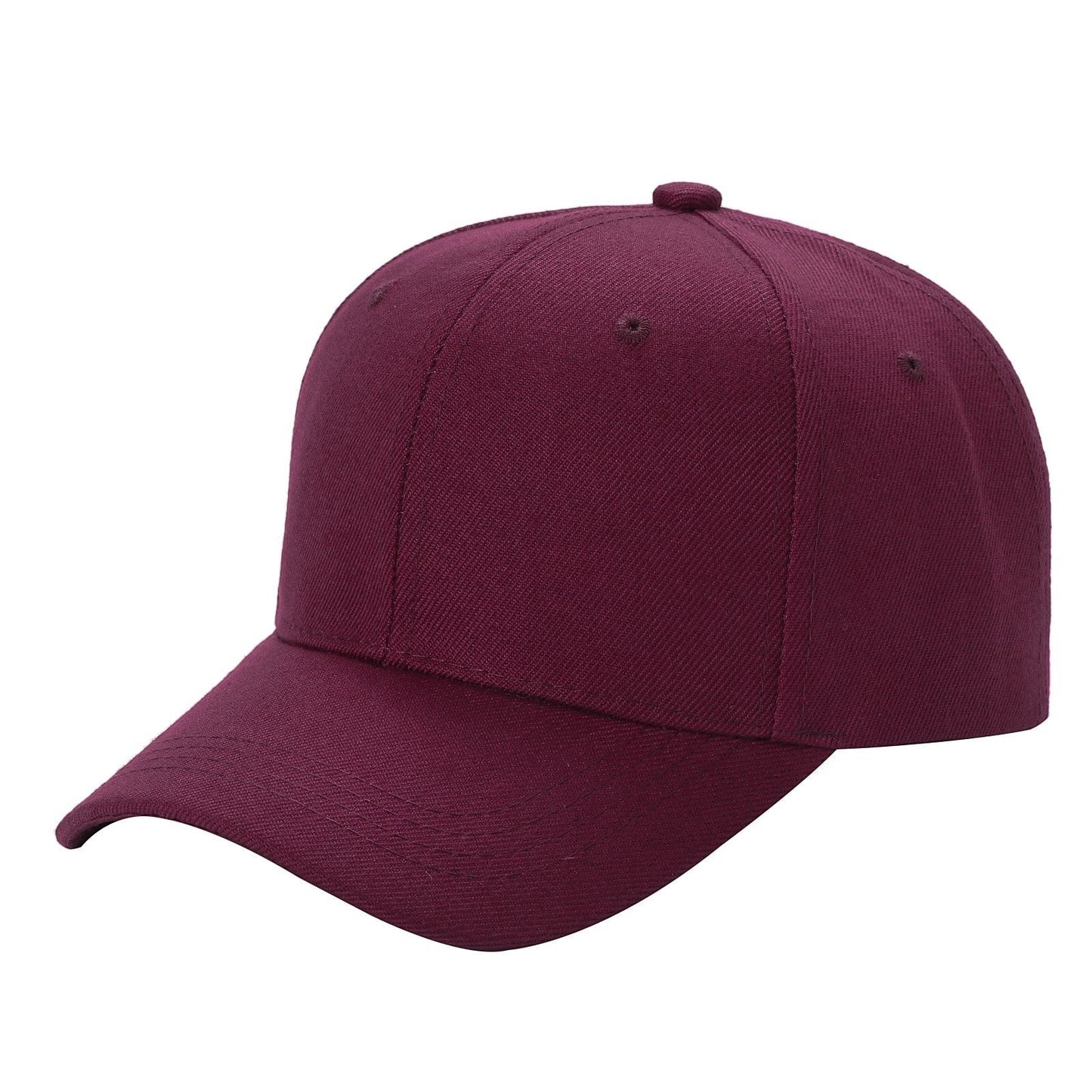 Waycap V1 baseball cap in maroon polyester with adjustable Velcro closure and curved brim.