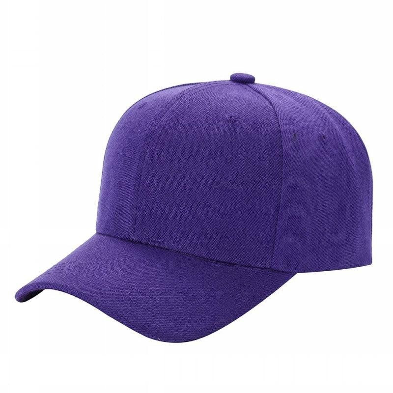 Waycap V1 purple polyester baseball cap with adjustable Velcro closure and curved brim.
